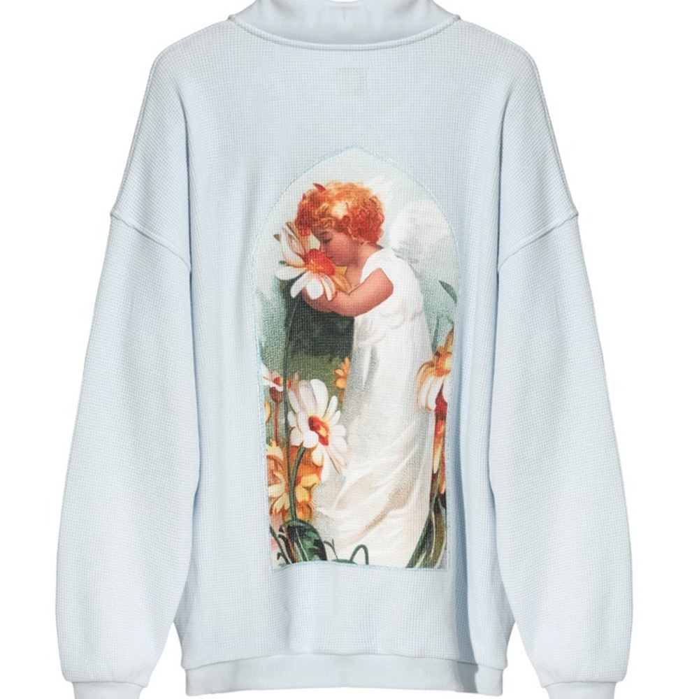 Boys Lie Pale Blue Angel & Daisy Graphic Sweatshirt